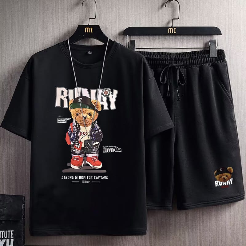 Cotton Mash T-Shirt and Shorts Set for Ultimate Comfort and Style % Cotton Mash T-Shirt and Shorts Set for Ultimate Comfort and Style