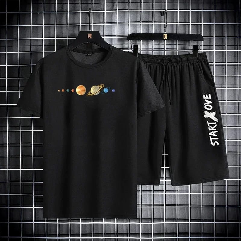Cotton Mash T-Shirt and Shorts Set for Ultimate Comfort and Style % Cotton Mash T-Shirt and Shorts Set for Ultimate Comfort and Style