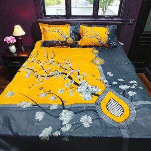 Cotton Panel Bed Sheet Set - Stylish Bedding for Comfort and Elegance