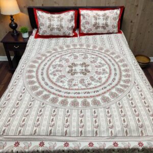 Cotton Panel Print Bed Sheet - Soft, Stylish, and Durable Bedding Solution