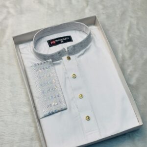 Cotton Panjabi for Men - Elegant Sequence Design for Festive Occasions