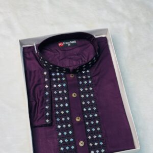 Cotton Sequence Panjabi for Men - Elegant Traditional Wear