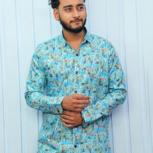 Cotton Shirt with Digital Print