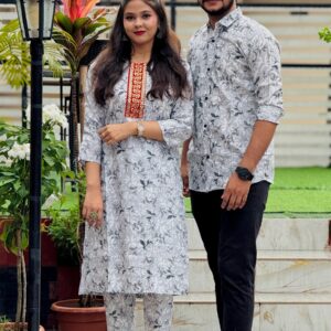 Couple's Matching Two-Piece Dress Set - Stylish Coordinated Outfits