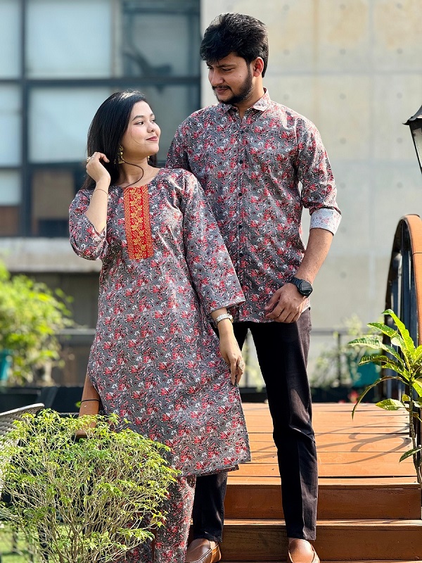 Couple's Premium Three-Piece Matching Shirt Set for Stylish Duos % Couple's Premium Three-Piece Matching Shirt Set for Stylish Duos
