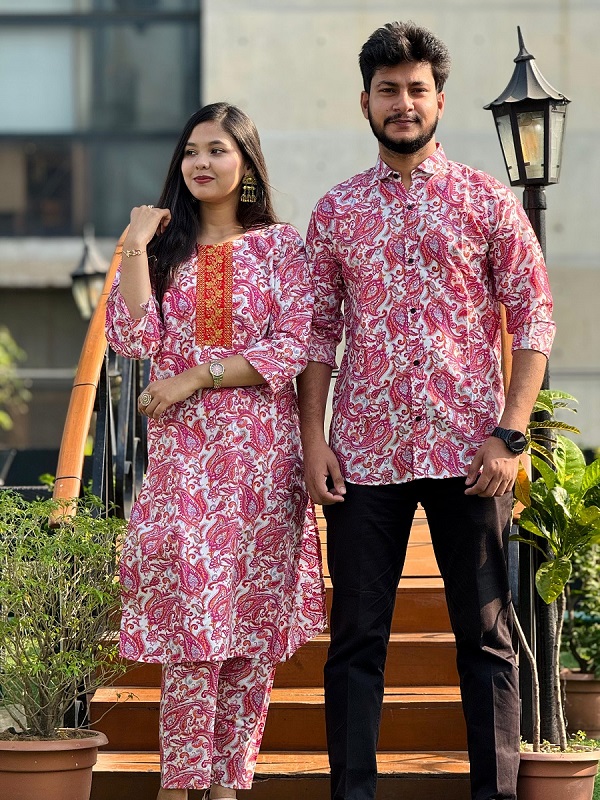 Couple's Premium Three-Piece Matching Shirt Set for Stylish Duos % Couple's Premium Three-Piece Matching Shirt Set for Stylish Duos