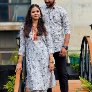 Couple's Premium Three-Piece Matching Shirt Set for Stylish Duos