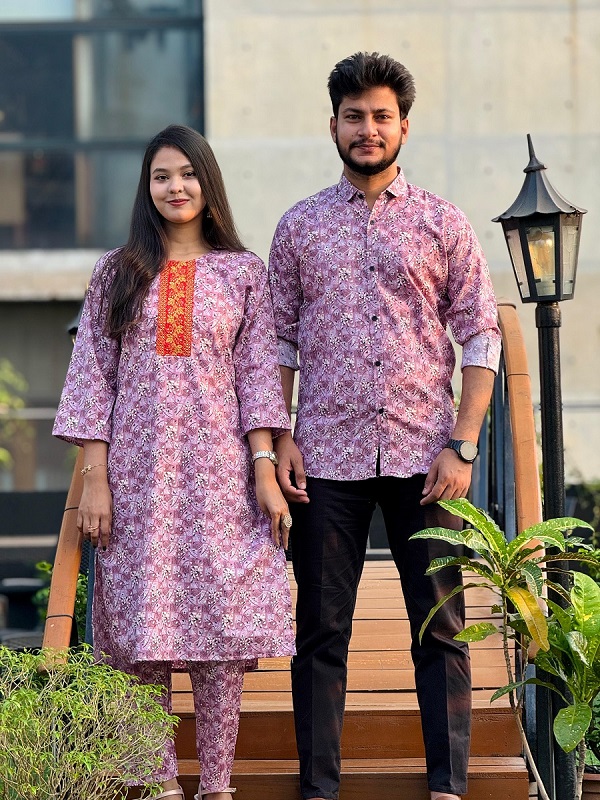 Couple's Premium Three-Piece Matching Shirt Set for Stylish Duos % Couple's Premium Three-Piece Matching Shirt Set for Stylish Duos