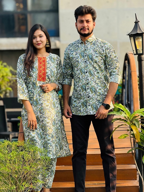 Couple's Premium Three-Piece Matching Shirt Set for Stylish Duos % Couple's Premium Three-Piece Matching Shirt Set for Stylish Duos