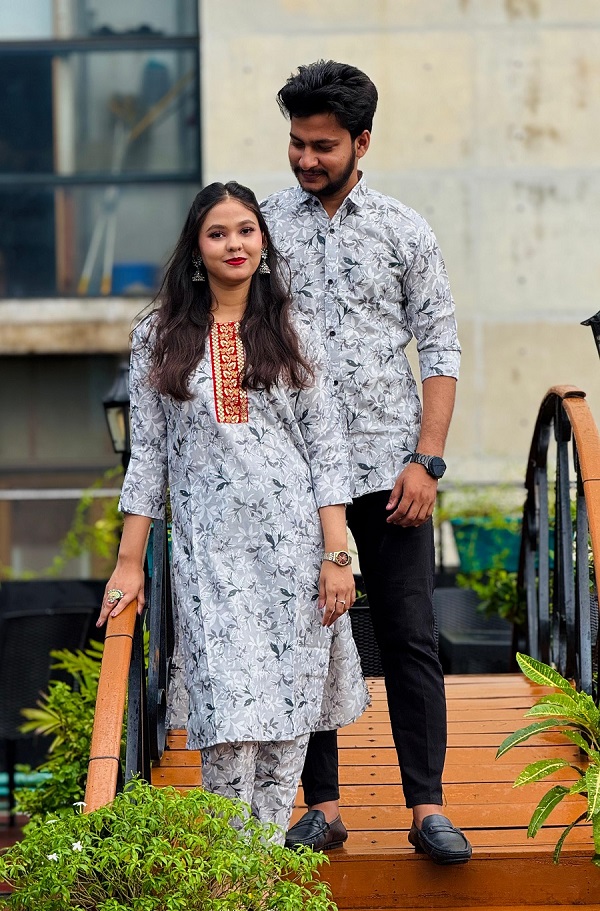 Couple's Premium Three-Piece Matching Shirt Set for Stylish Duos % Couple's Premium Three-Piece Matching Shirt Set for Stylish Duos