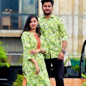 Couples' Premium Three-Piece Matching Shirt Set for Stylish Outings