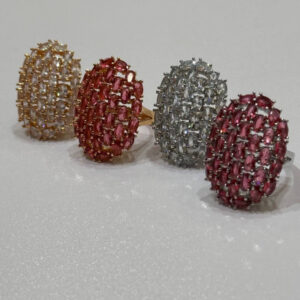 Crystal Cluster Cocktail Ring - Elegant Luxury Statement Jewelry