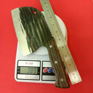 Damascus Steel Kitchen Knife with Elegant Wooden Handle