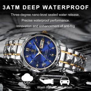 Diamond Cut Men's Watch - POEDAGAR 615 Elegant Timepiece