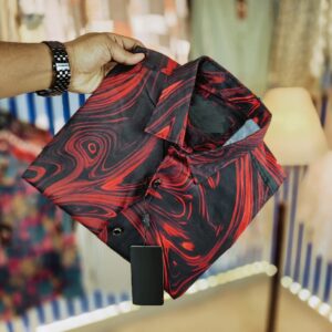 Digital Dubi Printed Cotton Long-Sleeve Shirt