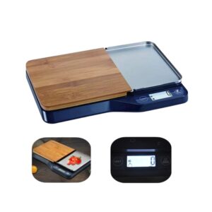 Digital Kitchen Scale with Bamboo Chopping Board - Precision Measuring Tool