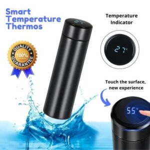 Digital LED Temperature Indicator Stainless Steel Thermal Flask - Smart Design