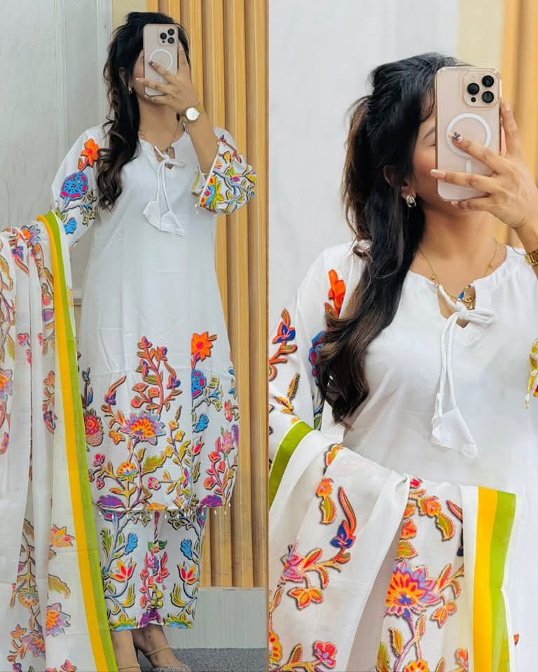 Digital Print 3-Piece Set - Stylish and Versatile Outfit % Digital Print 3-Piece Set - Stylish and Versatile Home Decor