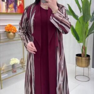 Digital Print Koti Borkha - Elegant Traditional Outerwear for Women