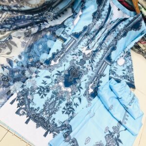 Digital Print Three-Piece Embroidered Set - Elegant and Stylish Outfit