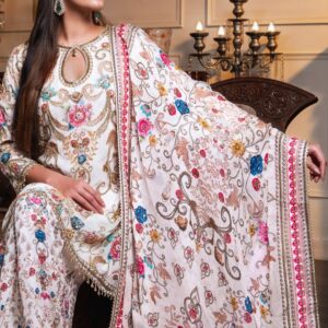 Digital Print Three-Piece Set for Eid Celebrations - Elegant Style