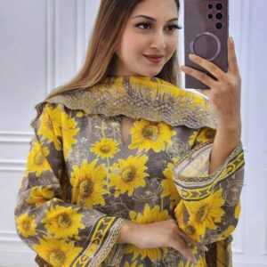 Digital Print Three-Piece Set | Stylish & Versatile Outfit for All Occasions
