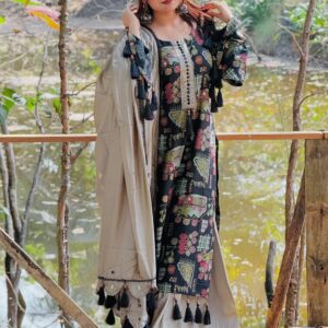 Digital Print Three-Piece Set - Stylish & Versatile Outfit for Any Occasion