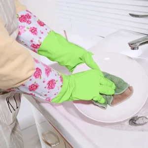 Dishwashing Rubber Gloves for Kitchen Cleaning - Durable & Comfortable