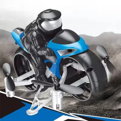 Dual-Mode Drone Car: Flying Motorcycle for Land and Air Adventures % Dual-Mode Drone Car: Flying Motorcycle for Land and Air Adventures