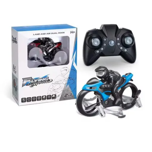 Dual-Mode Drone Car: Flying Motorcycle for Land and Air Adventures % Dual-Mode Drone Car: Flying Motorcycle for Land and Air Adventures