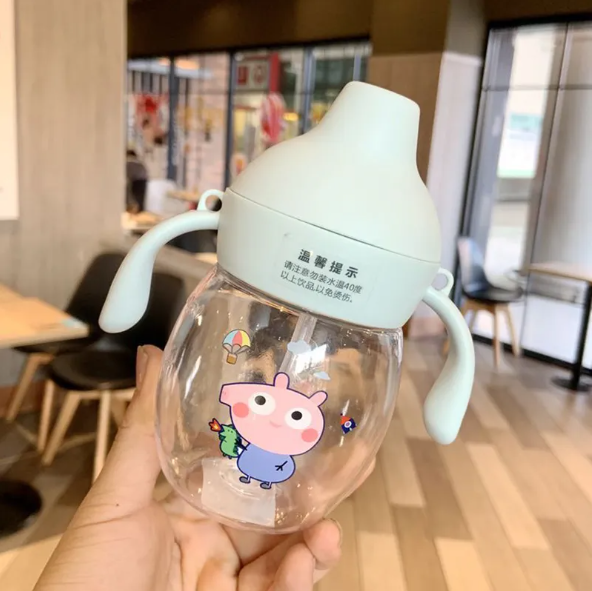 Duck Beak Baby Kettle 280ml - Cute Cartoon Portable Straw Bottle for Infants % Duck Beak Baby Kettle 280ml - Cute Cartoon Portable Straw Bottle for Infants