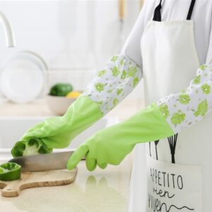 Durable Multi-Color Rubber Dishwashing Gloves for Kitchen Cleaning