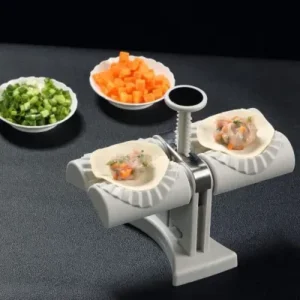 Effortless Double Head Dumpling Maker – Food-Grade ABS Press for Perfect Momos & Ravioli