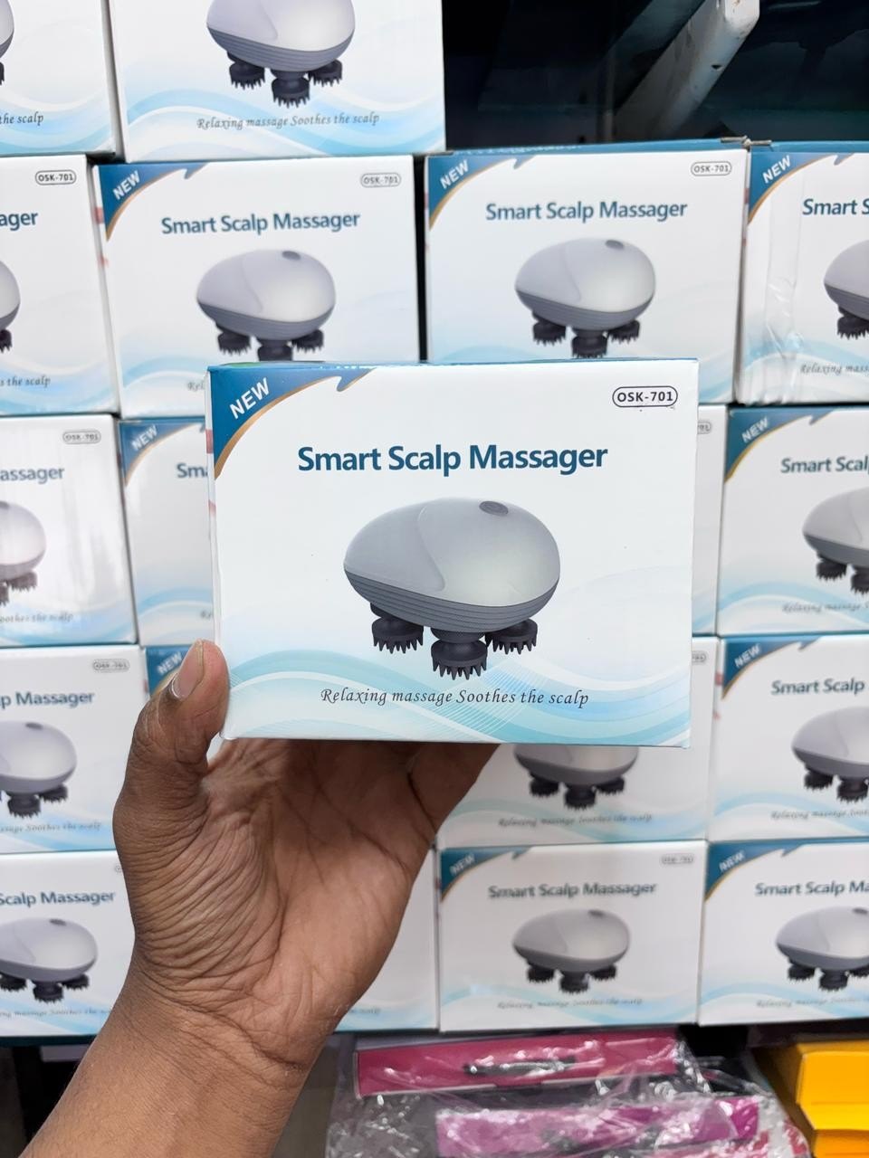 Electric Scalp Massager for Stress Relief and Deep Tissue Relaxation % Electric Scalp Massager for Stress Relief and Deep Tissue Relaxation