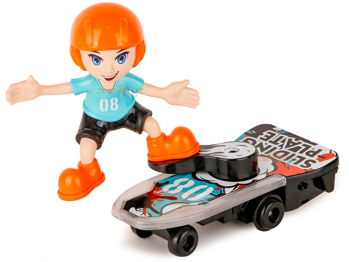 Electronic Stunt Skateboard for Kids with Music & Lights - Multicolor % Electronic Stunt Skateboard for Kids with Music & Lights - Multicolor