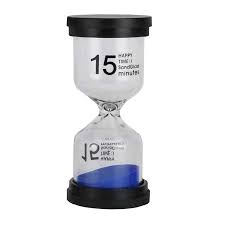 Elegant 15-Minute Hourglass Timer - Stylish Home Decor & Gift Idea