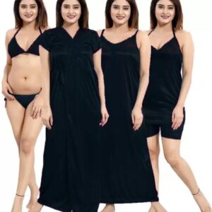 Elegant 6-Piece Women's Nightwear Set - Luxurious Sleepwear Collection