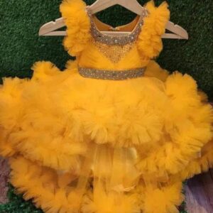 Elegant Baby Party Dress - Charming Floral Design for Special Occasions