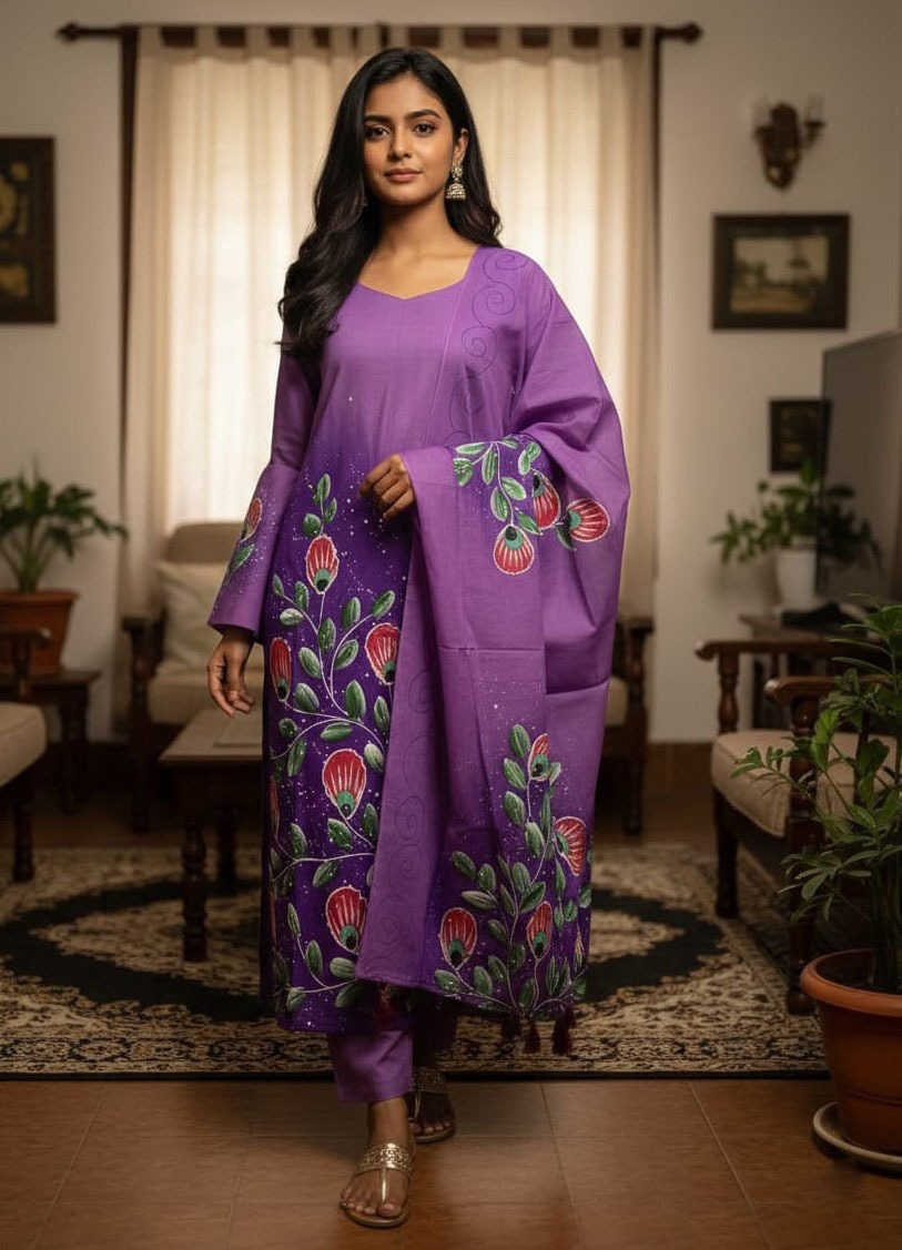 Elegant Block Print Three-Piece Set for Stylish Wardrobe Refresh % Elegant Block Print Three-Piece Set for Stylish Wardrobe Refresh