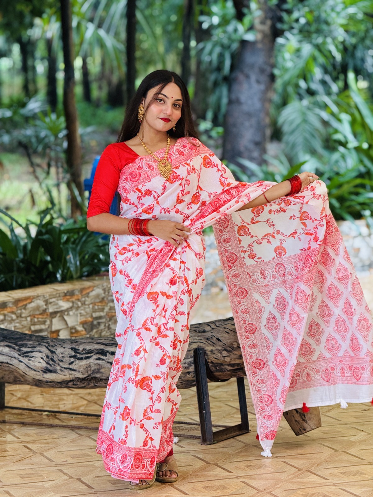 Elegant Boishakhi Saree Collection with Blouse - Traditional Indian Wear % Elegant Boishakhi Saree Collection with Blouse - Traditional Indian Wear