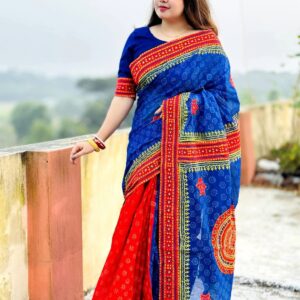Elegant Boishakhi Saree Collection with Matching Blouse Piece - Premium Quality