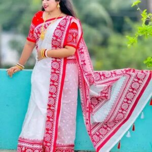 Elegant Boishakhi Saree Set with Blouse Piece - Festive Traditional Wear