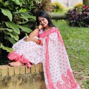 Elegant Boishakhi Saree Set with Blouse Piece - Traditional Indian Attire