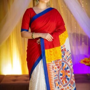 Elegant Boishakhi Sharee with Blouse Piece - Stylish Festive Collection