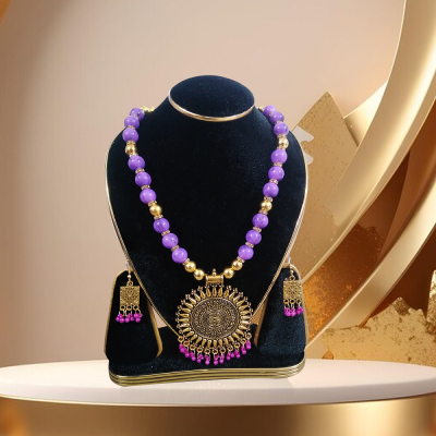 Elegant Bridal Jewelry Set with Necklace and Earrings for Parties % Elegant Bridal Jewelry Set with Necklace and Earrings for Parties