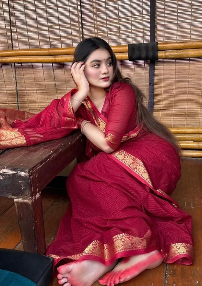 Elegant Checkered Saree with Coordinated Running Blouse Set % Elegant Checkered Saree with Coordinated Running Blouse Set