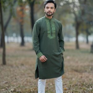 Elegant Cotton Panjabi - Traditional Men's Attire for Special Occasions