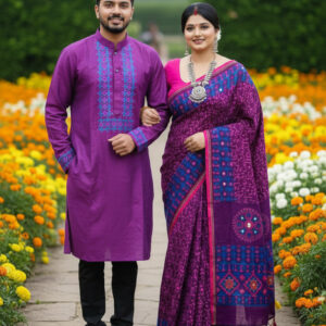 Elegant Couple Sharee Set - Premium Quality Traditional Attire for Couples