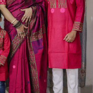 Elegant Couple's Sharee and Panjabi Set – Premium Traditional Attire