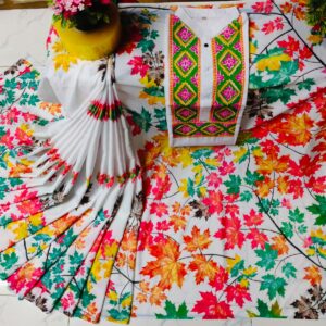 Elegant Couple's Sharee and Panjabi Set with Blouse Piece for Special Occasions